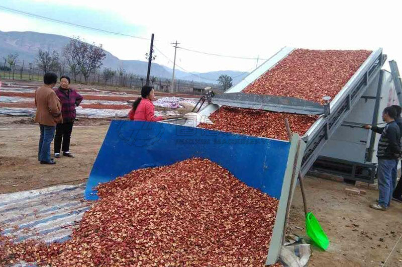 網(wǎng)帶式烘干機烘干山楂片